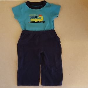 Grandma's little dude onesie and pants set